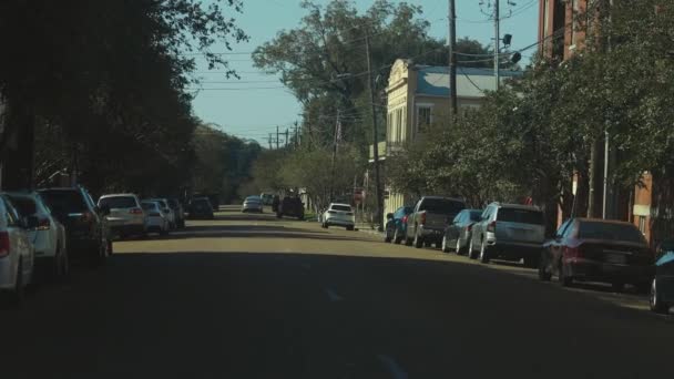 Rijden Door Straten Van Natchez Mississippi Hoge Kwaliteit Beeldmateriaal — Stockvideo