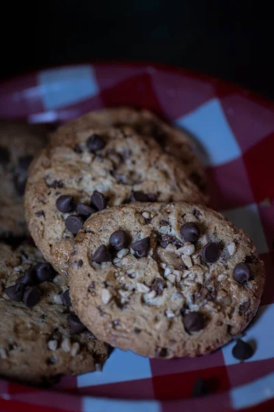 Chocolate Chip Toffee Chip Cookies High Quality Photo — Stock Photo, Image