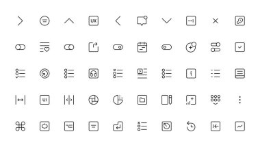 Ui ux simge seti, kullanıcı arayüzü simge koleksiyonu
