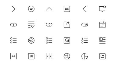Ui ux simge seti, kullanıcı arayüzü simge koleksiyonu