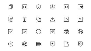 Ui ux simge seti, kullanıcı arayüzü simgesi koleksiyonu. Taslak simgesi