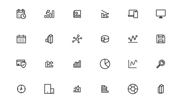 Business and Teamwork line icons set. Businessman outline icons collection. Money, investment, teamwork, meeting, partnership, meeting, work success.Outline icon 