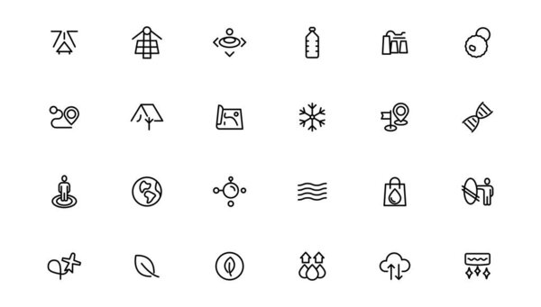Ecology icons set. Nature icon. Eco green icons.Outline icon 