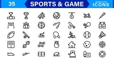 Profesyonel Spor Simgesi Koleksiyonu - Takım, Etkinlik ve Spor Projeleri için Yüksek Kaliteli Simgeler