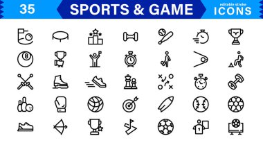 Profesyonel Spor Simgesi Koleksiyonu - Takım, Etkinlik ve Spor Projeleri için Yüksek Kaliteli Simgeler