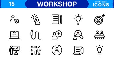 Çok Yönlü Atölye Simgesi Koleksiyonu - Sanatçılık, Marangozluk ve DIY Temalı Tasarımlar İçin Mükemmel