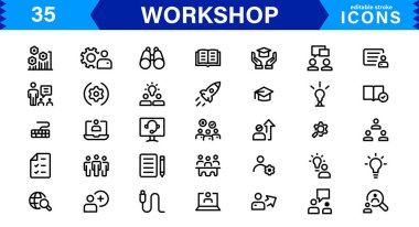 Çok Yönlü Atölye Simgesi Koleksiyonu - Sanatçılık, Marangozluk ve DIY Temalı Tasarımlar İçin Mükemmel