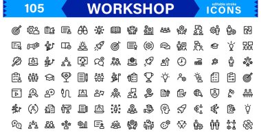 Çok Yönlü Atölye Simgesi Koleksiyonu - Sanatçılık, Marangozluk ve DIY Temalı Tasarımlar İçin Mükemmel