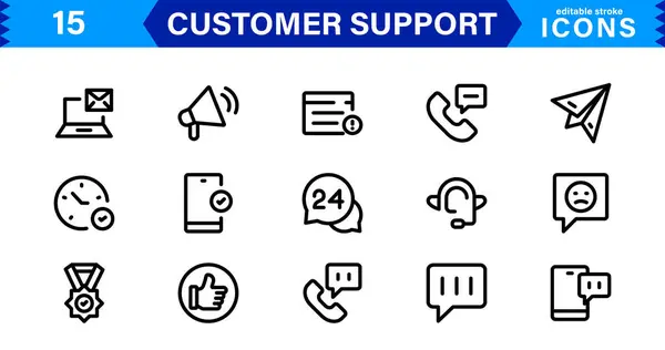 Profesyonel & Yaratıcı Müşteri Simgeleri Destekliyor. Geribildirim, Çağrı Merkezleri, CRM, Yardım Masası ve Müşteri Hizmeti Projeleri için Minimalist Tasarımlar