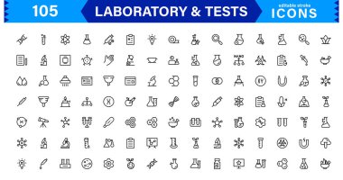 Laboratuvar ve Test Simgeleri. Tasarımlarınızı Geliştirmek için Bilimsel, Tıbbi ve Araştırma Bazlı Projeler İçin Mükemmel.