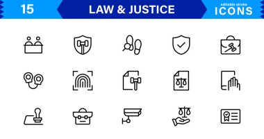 Hukuk & Adalet Simgesi Tanıtım Mahkemesi, Avukat, Gavel, Adalet Ölçeği ve Temiz, Profesyonel Vektör Kullanımı Biçiminde Hukuki Konseptler