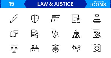 Hukuk & Adalet Simgesi Tanıtım Mahkemesi, Avukat, Gavel, Adalet Ölçeği ve Temiz, Profesyonel Vektör Kullanımı Biçiminde Hukuki Konseptler