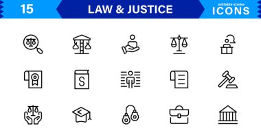 Hukuk & Adalet Simgesi Tanıtım Mahkemesi, Avukat, Gavel, Adalet Ölçeği ve Temiz, Profesyonel Vektör Kullanımı Biçiminde Hukuki Konseptler