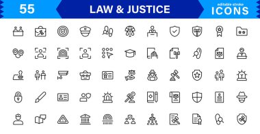 Hukuk & Adalet Simgesi Tanıtım Mahkemesi, Avukat, Gavel, Adalet Ölçeği ve Temiz, Profesyonel Vektör Kullanımı Biçiminde Hukuki Konseptler