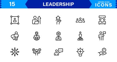 Liderlik Simgesi Temsili Otorite, Takım Çalışması, Strateji, Motivasyon ve Vizyon Minimalist, Profesyonel ve Pazarlanabilir Vektör Biçimi