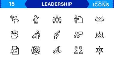 Liderlik Simgesi Temsili Otorite, Takım Çalışması, Strateji, Motivasyon ve Vizyon Minimalist, Profesyonel ve Pazarlanabilir Vektör Biçimi