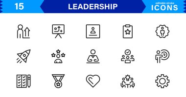 Liderlik Simgesi Temsili Otorite, Takım Çalışması, Strateji, Motivasyon ve Vizyon Minimalist, Profesyonel ve Pazarlanabilir Vektör Biçimi
