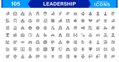 Liderlik Simgesi Temsili Otorite, Takım Çalışması, Strateji, Motivasyon ve Vizyon Minimalist, Profesyonel ve Pazarlanabilir Vektör Biçimi