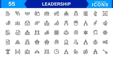 Liderlik Simgesi Temsili Otorite, Takım Çalışması, Strateji, Motivasyon ve Vizyon Minimalist, Profesyonel ve Pazarlanabilir Vektör Biçimi