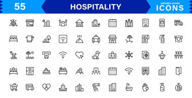 Minimalist, Dijital Varlıklar için Pazarlanabilir Vektör Biçimli Konukseverlik Simgesi