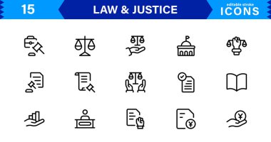 Hukuk & Adalet Simgesi Tanıtım Mahkemesi, Avukat, Gavel, Adalet Ölçeği ve Temiz, Profesyonel Vektör Kullanımı Biçiminde Hukuki Konseptler