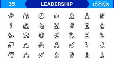 Liderlik Simgesi Temsili Otorite, Takım Çalışması, Strateji, Motivasyon ve Vizyon Minimalist, Profesyonel ve Pazarlanabilir Vektör Biçimi