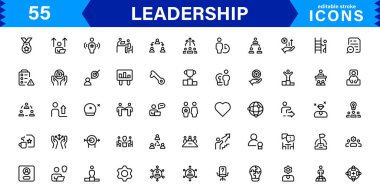 Liderlik Simgesi Temsili Otorite, Takım Çalışması, Strateji, Motivasyon ve Vizyon Minimalist, Profesyonel ve Pazarlanabilir Vektör Biçimi