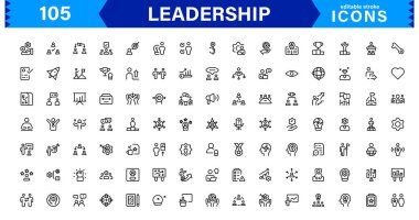 Liderlik Simgesi Temsili Otorite, Takım Çalışması, Strateji, Motivasyon ve Vizyon Minimalist, Profesyonel ve Pazarlanabilir Vektör Biçimi