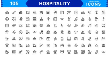 Minimalist, Dijital Varlıklar için Pazarlanabilir Vektör Biçimli Konukseverlik Simgesi