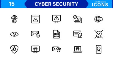 Siber Güvenlik Simgesi Korunma, Kalkan, Veri, Şifreleme ve Güvenlik Duvarı Konseptlerini Profesyonel, Temiz ve SEO İyimser Vektör Biçiminde Ayarla