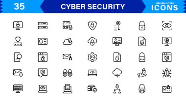 Siber Güvenlik Simgesi Korunma, Kalkan, Veri, Şifreleme ve Güvenlik Duvarı Konseptlerini Profesyonel, Temiz ve SEO İyimser Vektör Biçiminde Ayarla