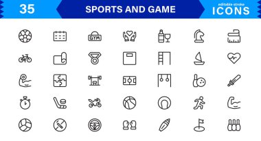 Profesyonel Spor Simgesi Koleksiyonu - Takım, Etkinlik ve Spor Projeleri için Yüksek Kaliteli Simgeler