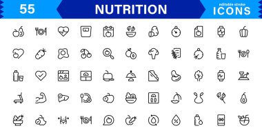 Sağlıklı Gıda, Diyet, Vitamin, Sağlıklı Yaşam, Sağlıklı, Minimalist ve SEO İyimser Vektör Biçiminde Sağlıklı Beslenme Simgesi