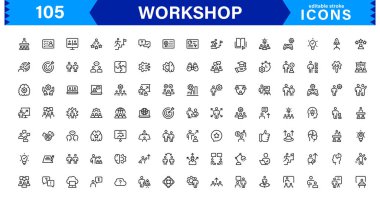 Çok Yönlü Atölye Simgesi Koleksiyonu - Sanatçılık, Marangozluk ve DIY Temalı Tasarımlar İçin Mükemmel