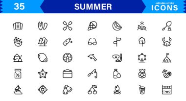 Yaz Simgesi Sahili, Güneş, Tatil, Seyahat ve Eğlence Etkinlikleri Taze, Minimalist ve SEO-Dost Canlısı Vektör Tasarımı