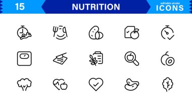 Sağlıklı Gıda, Diyet, Vitamin, Sağlıklı Yaşam, Sağlıklı, Minimalist ve SEO İyimser Vektör Biçiminde Sağlıklı Beslenme Simgesi