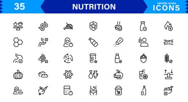 Sağlıklı Gıda, Diyet, Vitamin, Sağlıklı Yaşam, Sağlıklı, Minimalist ve SEO İyimser Vektör Biçiminde Sağlıklı Beslenme Simgesi