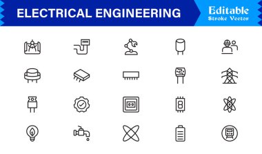 Coğrafya Özellikleri Profesyonel Satır Simgesi Asgari, Modern, Piksel Mükemmel Düzenleme Sembolleri Eğitim ve Haritalama Temaları 
