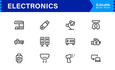 Dijital Projeler için Profesyonel Satır Simgelerinde Ulaşım Simgeleri Modern, Minimum ve Tam Boyutlandırılabilir Vektör Sembolleri 