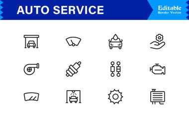 Araba Tamiri, Bakım Araçları ve Araç Tanılama Biçiminde Kapsamlı Otomatik Servis Simgesi Ayarları
