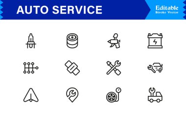 Araba Tamiri, Bakım Araçları ve Araç Tanılama Biçiminde Kapsamlı Otomatik Servis Simgesi Ayarları