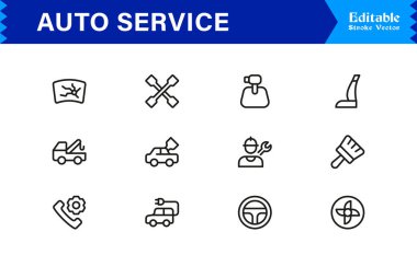 Araba Tamiri, Bakım Araçları ve Araç Tanılama Biçiminde Kapsamlı Otomatik Servis Simgesi Ayarları