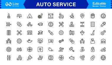 Araba Tamiri, Bakım Araçları ve Araç Tanılama Biçiminde Kapsamlı Otomatik Servis Simgesi Ayarları