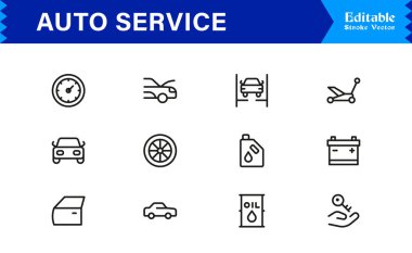 Araba Tamiri, Bakım Araçları ve Araç Tanılama Biçiminde Kapsamlı Otomatik Servis Simgesi Ayarları