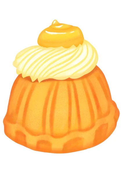 Krem şantili suluboya resimli mini kek.