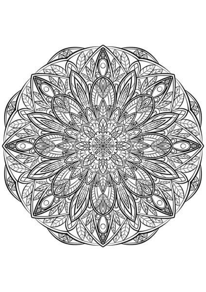 Mandala Elemento Decorativo Etnico Sullo Sfondo Disegnato Mano Islam Arabo — Foto Stock