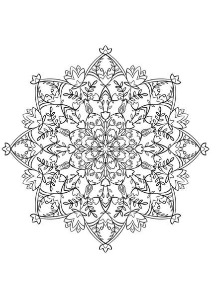 Mandala Elemento Decorativo Etnico Sullo Sfondo Disegnato Mano Islam Arabo — Foto Stock