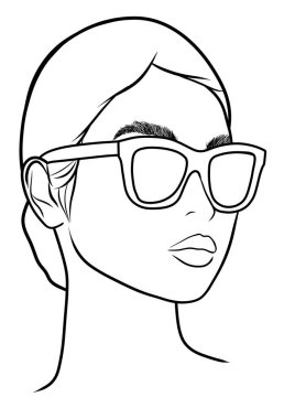 Güneş gözlüklü kız portresi