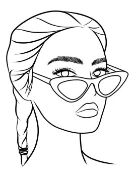 Güneş gözlüklü kız portresi