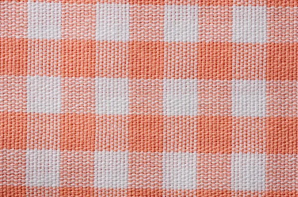 Checkered Tkaniny Tekstury Tło Zbliżenie — Zdjęcie stockowe